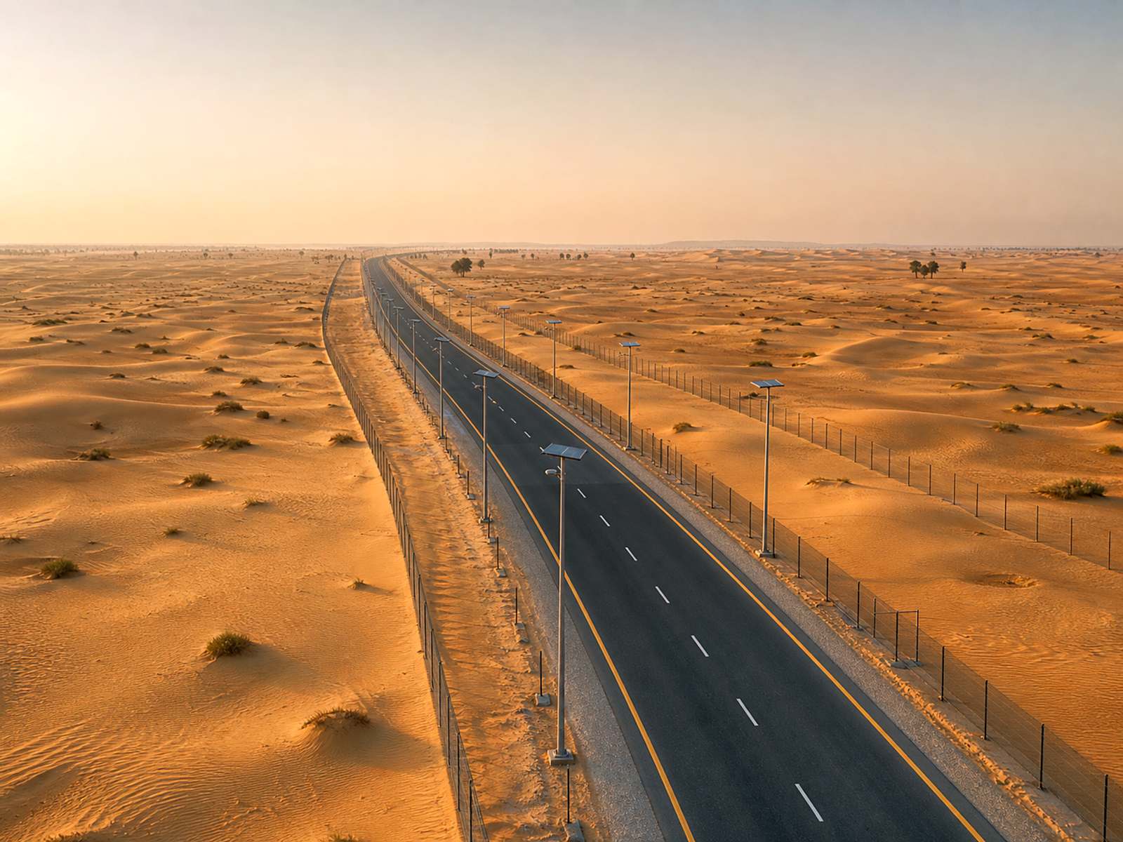 Dubai road network with the new Fourth Corridor acting as a release valve