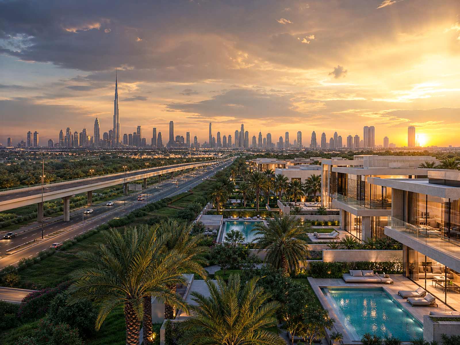 Residential communities along the Dubai-Al Ain Road corridor